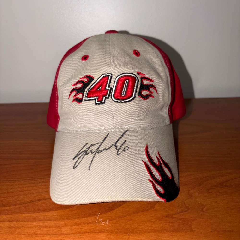 Chase Authentics NASCAR Sterling Marlin 40 Youth Hat Red Tan Flame Racing Cap